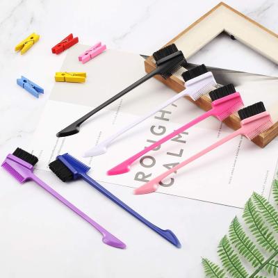 China Nondisposable Wholesale Double Sided 3 in 1 Custom Mini Baby Edge Control Hair Comb Set Brush With Logo Private Label Volume for sale