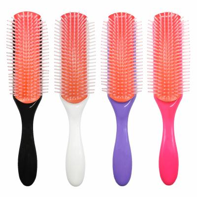 China Custom Bristle Denman Curly Detangle Hair Brush Comb Curly Hair Brush Set Waterproof For Hair Makers Women for sale