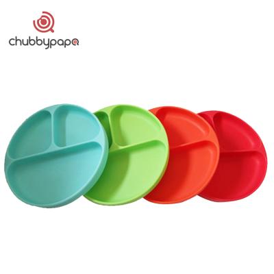 China Designed for silicone handle plate OEM baby bowl silicone baby dishes with suction silicone silicone place mat for sale