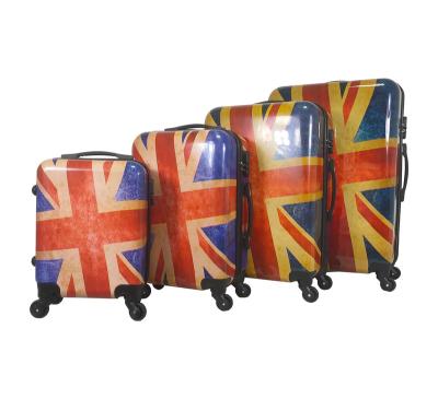 China Trolley Bag Fashion Design Pattern Moving Bags Suitcase Trolley Printing Trolley Luggage for sale