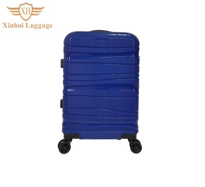 China New Fashionable OEM PP Hard Case Style Trolley Suitcase Carry On Wheeled Luggage for sale