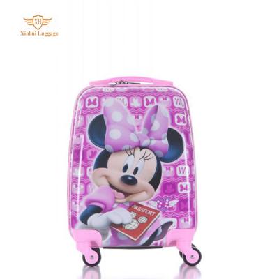 China Factory Hot Selling Hard PC Shell Cartoon Trolley Bag Travel Luggage For Kids for sale