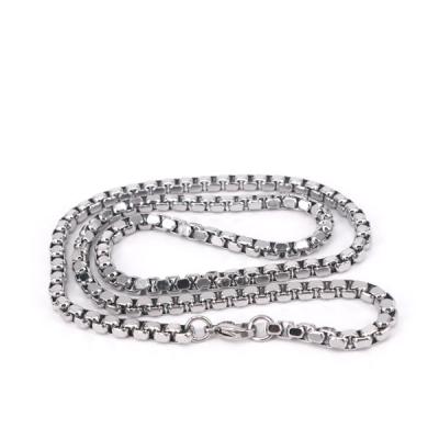 China Titanium 4MM Box Chain Link Necklace for sale