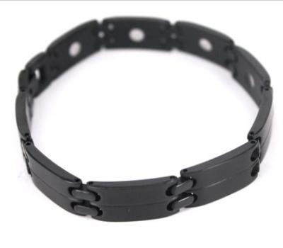 China Bio Design Antique Black Titanium Magnetic Health Hiphop Magnetic Bangle Bracelet for sale