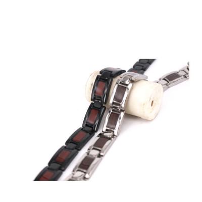 China Titanium bracelet real casual/sporty koa wood inlay custom design fashion titanium koa bracelet health bio wood bracelet for sale