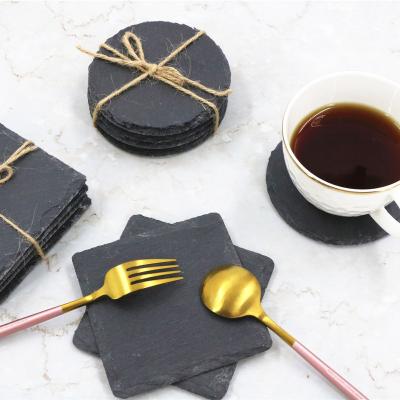 China European Christmas Gift Drinks Slate Disposable Place Mat And New Creative Coaster Tray for sale