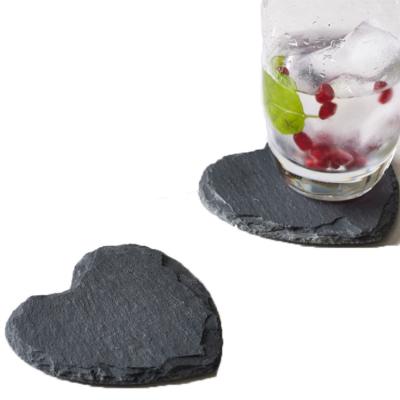 China Restaurant Dining Table Cushion Thermal Insulation Coaster Vintage Slate Pad Wine Cup Saucer Viable Saucer for sale