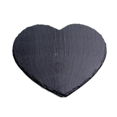 China Sustainable Natural Stone SLATE Dinnerware SLATE Dinnerware Plate Heart Shaped SLATE Tableware for sale