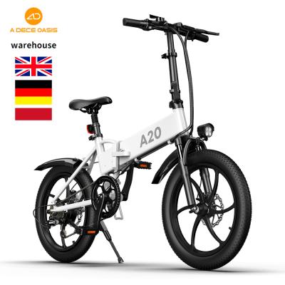 China Dropshipping USA warehouse A20 aluminum alloy folding fat tire electric bicycle urban road bike full suspension ebike 7 speed for sale