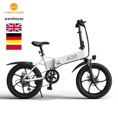 China Dropshipping Eu Warehouse A20 Urban Road Folding e Bike Dirt Bike Dirt Motor Electric Bike Aluminum Alloy Foldable Tire Fat Bike Foldable for sale