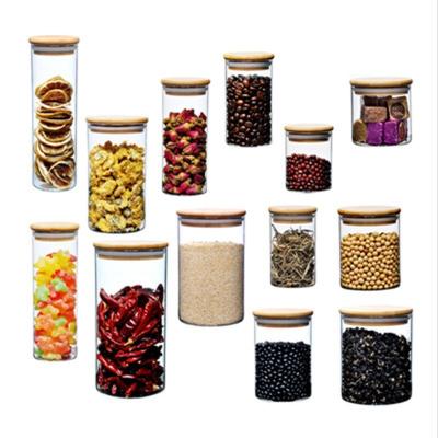 China Modern High Temperature Resistant Round Glass Coffee Bean Storage Jar Sealed Glass Jar for sale