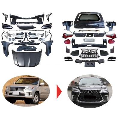 China Upgrade Luxury LX570 2018 2016 to 2021 TD Style BODYKIT Facelift Front Rear Bumper Grills For Lexus LX570 2008-2015 for sale