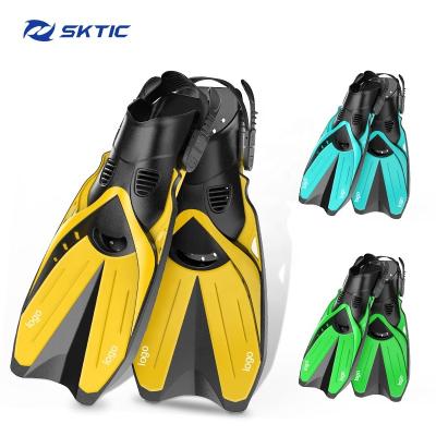 China SKTIC Spearfishing Durable Professional Custom Open Fins PP+TPR Heel Version Snorkel Fin Set Equipment Scuba Diving Fins for sale