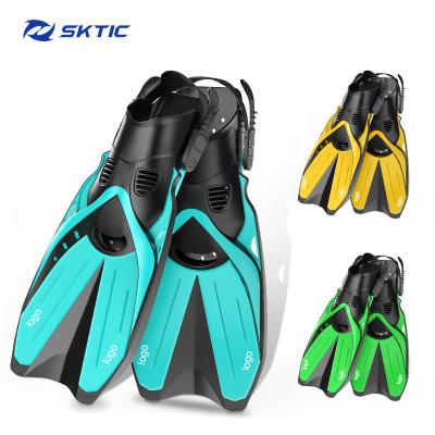 China SKTIC PP+TPR Fins New Design Durable Material Adjustable Diving Gear Snorkeling Flexible Underwater Fins for sale