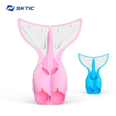 China Fashion Durable Pink Kids SKTIC Swimming Sea Sports Mermaid Tail Swimming Fins Fish Full Foot Snorkeling Diving Fins For Kids for sale