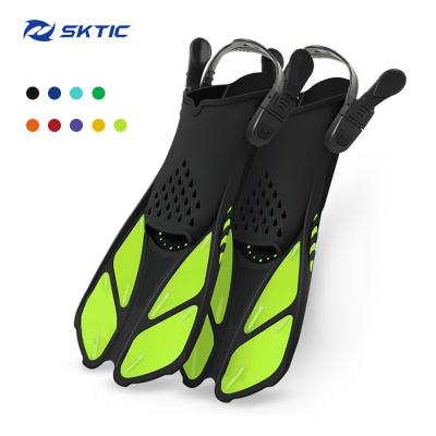 China SKTIC 2021 Design Swimming Fins Customized Snorkeling Dive Classic Quick Open Heel Pocket Durable Power Release Kick for sale