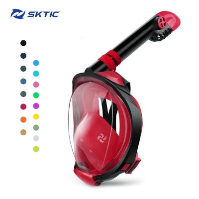 China 180 Myopia Wide Lens Diving Mask Good Quality Anti Fog Sight SKTIC Diving Mask Set Full Face 180 Diving Mask For Swimming for sale