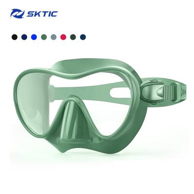 China 180 Free Dive Underwater Fog Mask Good Quality Wide Silicone Freediving Eye Mask SKTIC Diving Equipment Women For Unisex for sale