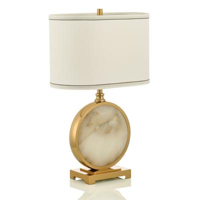 China Lighting Works Elegant Decorative Marble Led Desk Lamp Bedside Table Lamp 8666TD for sale