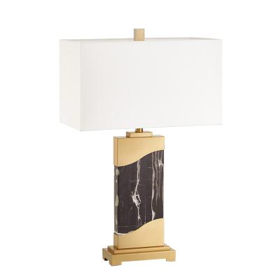 China Lighting Works Designe Desk Lamp Modern Simple Classic Natural Marble Table Lamp for sale