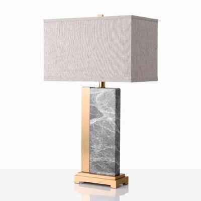 China Lighting Functions Modern Natural Marble Base LED Table Lamp For Home Decorative for sale