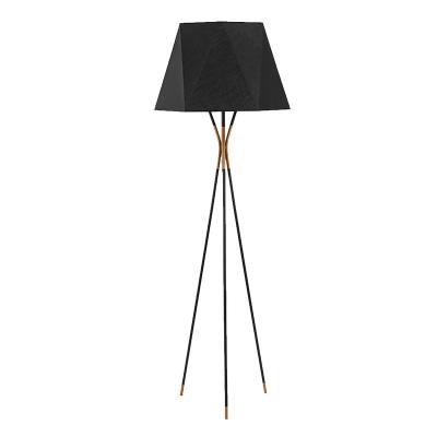 China Modern Metal Floor Lamps Fabric Shade Tripod Base Standing Floor Lamp for sale