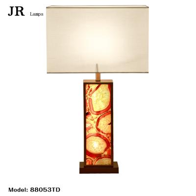 China Lighting Works Home Modern Metal Base Metal Agate Floor Lamp Light Decoration Gold Plating With Lampshade for sale