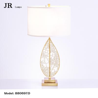 China Lighting Functions Slim Table Lamps Slim Country Style Leaf Decor Metal Table Lamps Metal Lighting Fixtures For Guest Room Home Table Lamp for sale