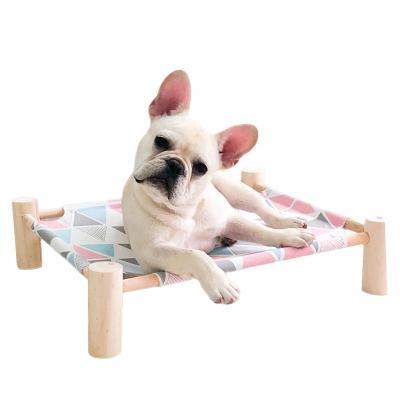 China Wholesale Single Waterproof Dog Beds With Canvas Cover Cat Furniture In Three Colors Wooden for sale