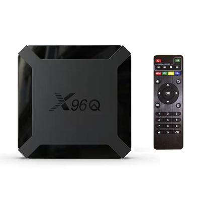 China X96Q Multilingual Hotel Android TV 4K 8GB Satellite Receiver Installed Box Version 10 AV Output Smart TV Control Panel Android TV Set Top Box for sale