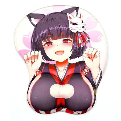 China 3D Anime Wrist Support PU Mouse Pad Comfortable Anti-Slip Silicone Mouse Pad Anti-Slip Game for sale