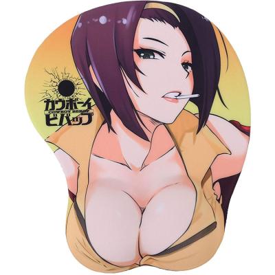 China Mouse Mat Large Size Mouse Pads Factory Customized Hot Sexy Anime 3D Anti-skid Breast Nerd Cartoon 3D Mouse Pads With Wrist Support for sale