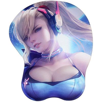 China Sexy 3D Beauty Silicon Ergonomic Mauspad Wrist Rest Shaped Ergonomic Mouse Pad Anime Anti-Slip Gel for sale