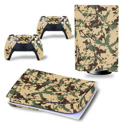 China For PS5 Console Custom Protective Camouflage Cover Sticker Skin Disc Edition Vinyl Decal Medium Stickers For PS5 Console Two Controller for sale