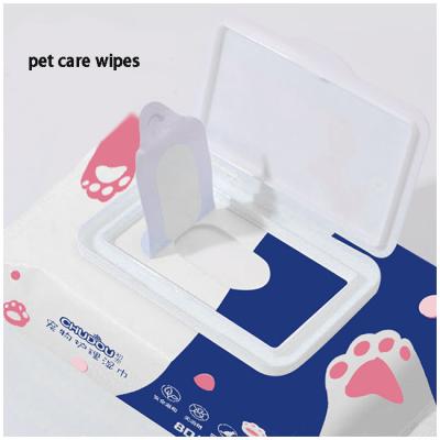 China Deodorizing And Wiping Feet Pet Wet Wipes For Cats And Dogs Cleaning No Wash To Clean Eye Mucus for sale