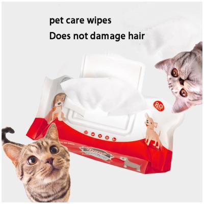 China Pet Wet Wipes For Cats And Dogs No Rinse For Tear Stain Cleaning Deodorization And Cleaning Wet Wipes for sale