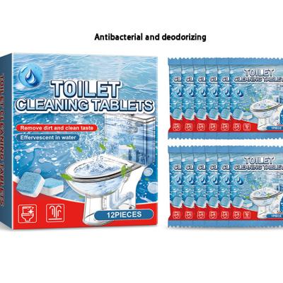 China OEM Automatic toilet bowl cleaner tablets Blue Bubble Toilet Rim block in Tank for sale