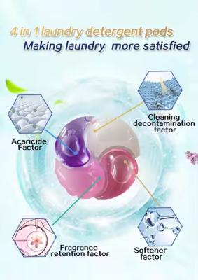 China Wholesale Hot Selling 4 In 1 Laundry Capsules Washing Pod Liquid Gel Laundry Detergent Pods for sale