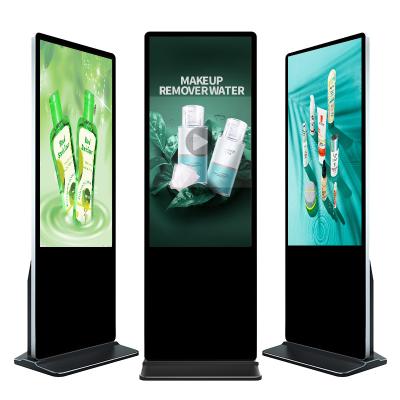 China 32/43/49/55 Inch Indoor Indoor LCD Touch Screen Ultra Thin Floor Standing Advertising Player Information Kiosk Digital Signage for sale