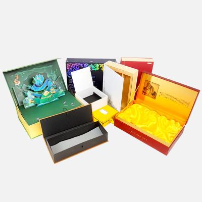 China Bookshaped Recyclable Clamshell Gift Box Cardboard Exquisite Fashion Packaging Box for sale