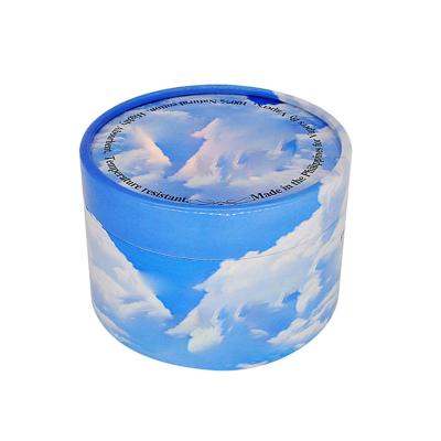 China Gift & High Quality Custom Blue Sky White Cloud Box Craft Round Cylinder Paper Tube With Thickened Edges for sale