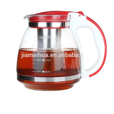 China Stainless Steel Crystal Coffee Viable High Quality Viable Best Gift Box Kettle and Tea Glass Teapot for sale