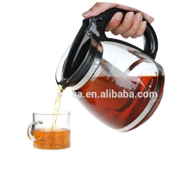 China Wholesale Price Teapot Glass Coffee Sleek Stylish Practical Viable Clear Pot With Stainless Steel Infuser for sale