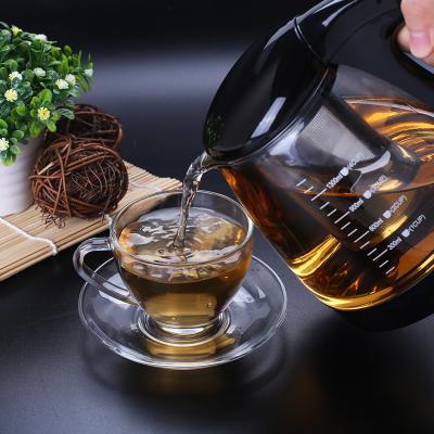 China High Quality Viable Tea Set Viable Kettle Gift Box Bpa Free Glass Coffee Pot Moroccan Teapot With Tea Strainer for sale