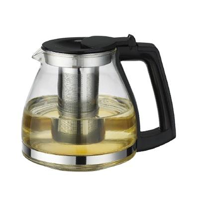 China Viable Fashion Good Quality Design Tea and Coffee Pot Heat Resistant Glass Tea Kettle with Lid and Infuser for sale