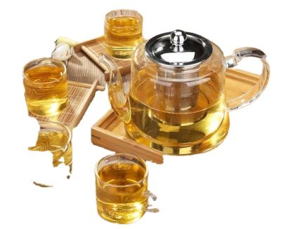 China Eco-friendly Sustainable Heat Resistant Glass Teapot Fire Water Boil Sustainable Teapot Glass Pot Directly for sale