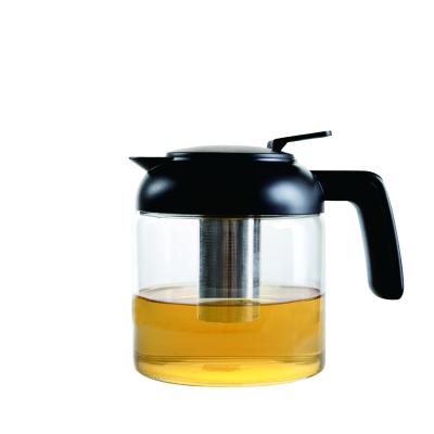 China Sustainable New Design Large Capacity Pyrex Glass Teapot Eco - Friendly Coffee Pot for sale