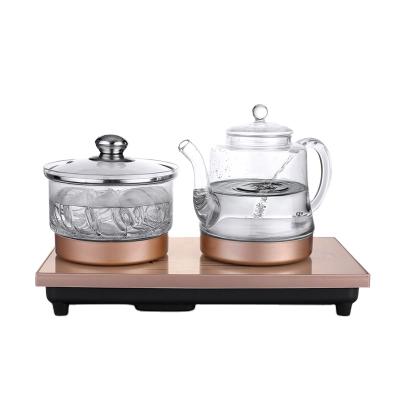 China Viable Automatic Tempered Glass Induction Cooker Tea Set Include Glass Teapot And Sterilizer for sale