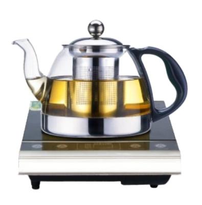 China Sustainable Borosilicate Glass Teapot Electromagnetic Coffee Pot With Infuser, Using With Induction Cooker for sale