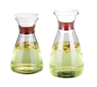 China Glassware 800ml/1100ml Hot Water Jug Ceramic Lid Viable Wholesale Water Jug for sale